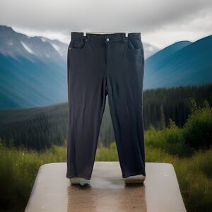 gloria vanderbilt amanda jeans Womens Size 18W Black Stretch Straight Leg